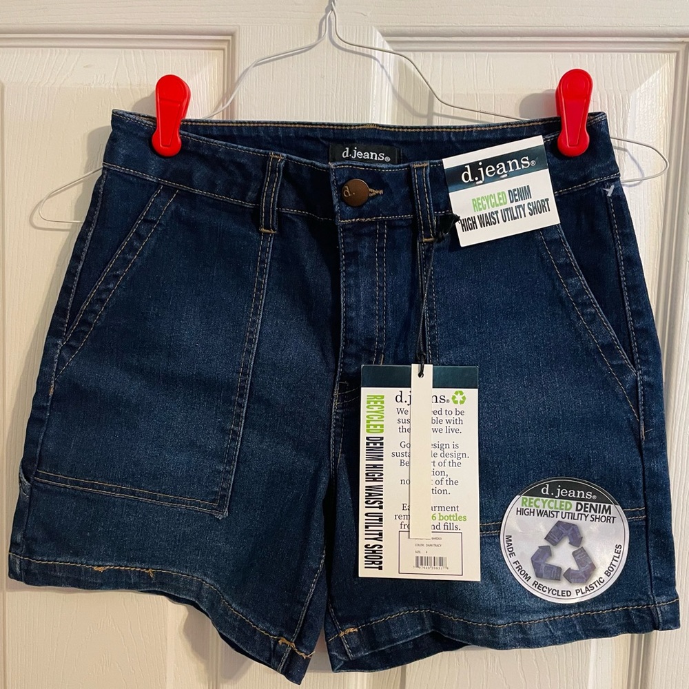 D. Jeans High Waist Blue Denim Shorts